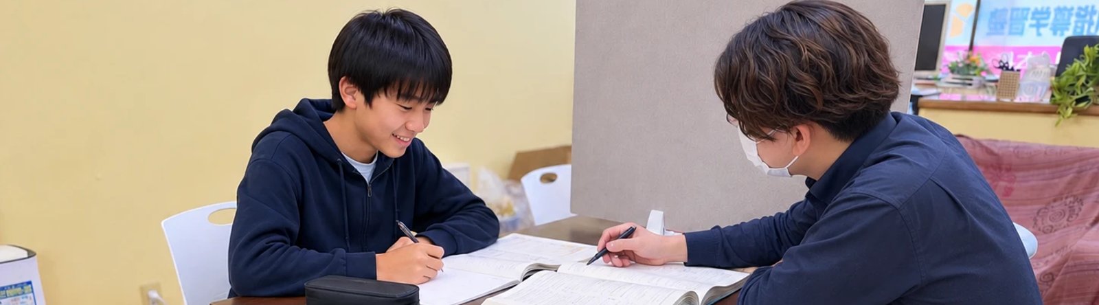 エムネットの1対1の個別指導の様子